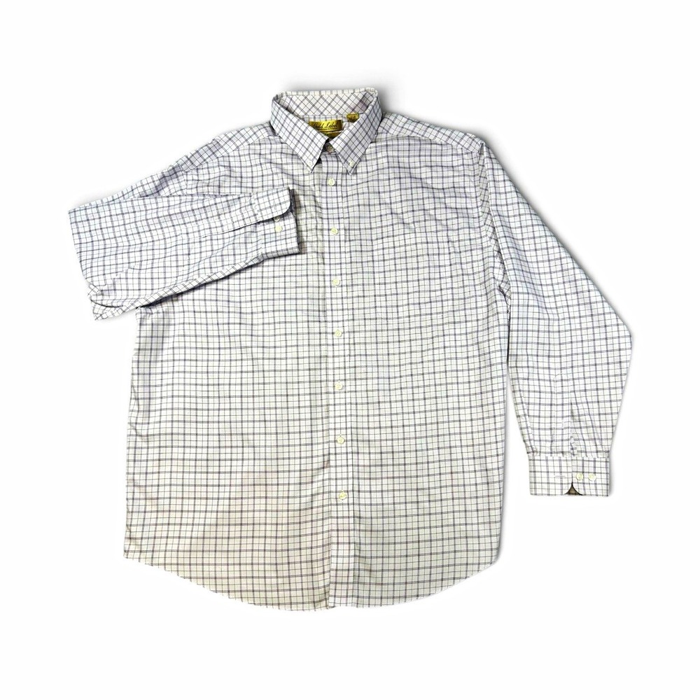 Gold Label Roundtree & Yorke Non-Iron Check Button Up Shirt Purples 2XB